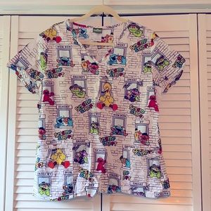 Sesame Street Scrub Top